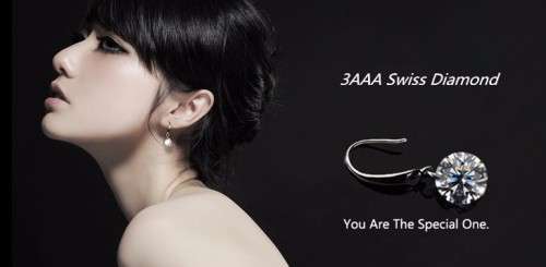 White Gold Filled Simulated Swizz Diamond