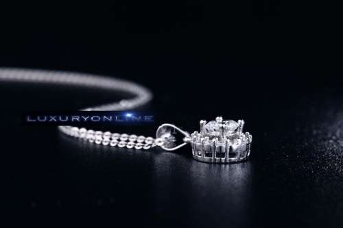 White Gold Filled Simulated Diamond Necklace