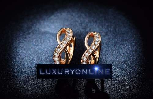 AMAZING! Simulated Diamond Infinity Hoop Earrings
