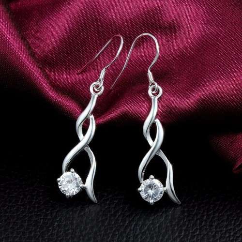 STUNNING! Simulated Diamond Infinity Drop Earrings