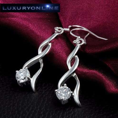 STUNNING! Simulated Diamond Infinity Drop Earrings
