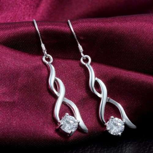 STUNNING! Simulated Diamond Infinity Drop Earrings