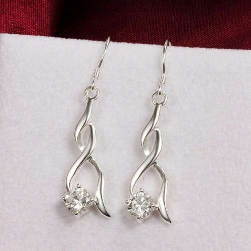 STUNNING! Simulated Diamond Infinity Drop Earrings