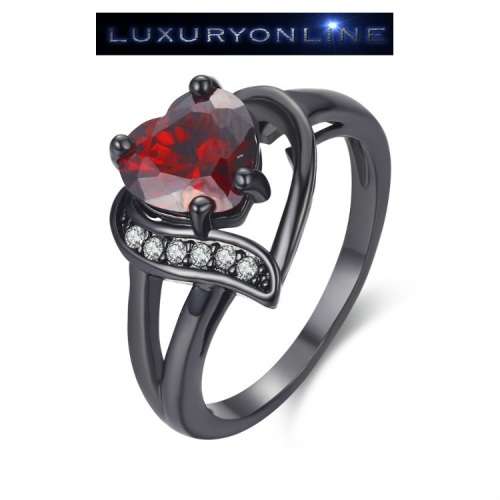 FOXY! Simulated Ruby And Diamond Ring Size 7; 8; 9 US