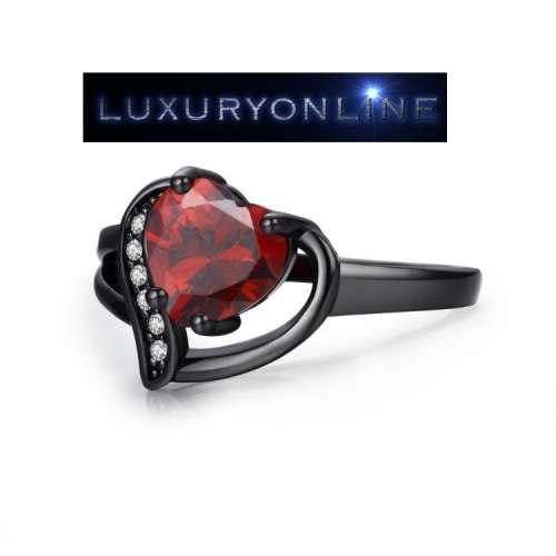 FOXY! Simulated Ruby And Diamond Ring Size 7; 8; 9 US