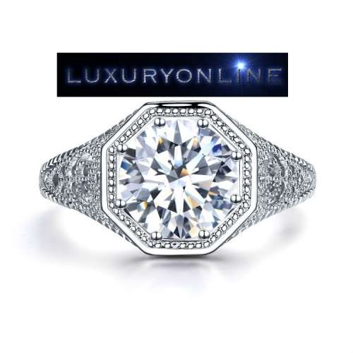 EXCELLENT! 1.38ct  Simulated Diamond Ring Size 7; 9 US