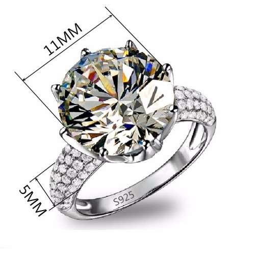 Hand Crafted White Gold Filled Simulated Diamond Crown Ring