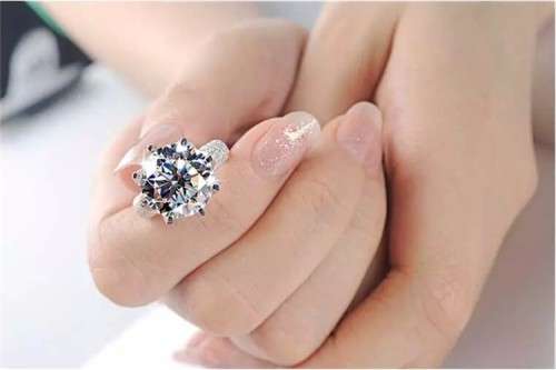 Hand Crafted White Gold Filled Simulated Diamond Crown Ring