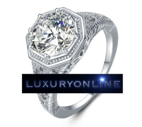 White Gold Filled 1.38ct Simulated Diamond Ring