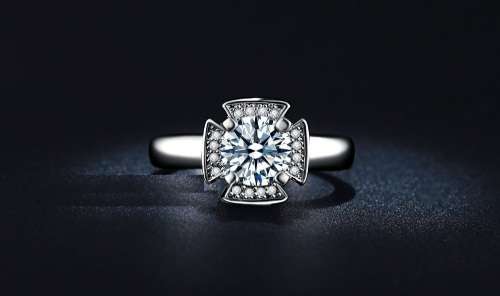Ring With 1,75ct Hand Crafted Simulated Diamonds