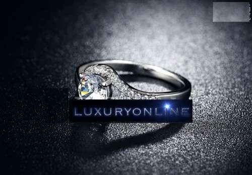 RADIANT Ring With  0,25ct Simulated Diamonds Size 7; 9 US