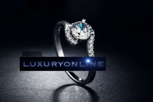 RADIANT Ring With  0,25ct Simulated Diamonds Size 7; 9 US