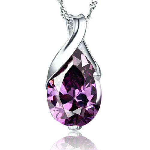 CAPTIVATING!  Simulated Amethyst Stone With Necklace