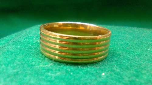 100% Pure Titanium Men's Ring Size 10 US (Gold)