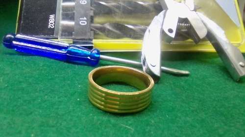 100% Pure Titanium Men's Ring Size 10 US (Gold)