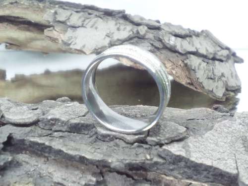 100% Pure Titanium Men's Ring Size 10 US (Silver)