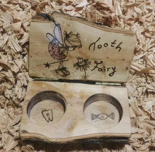 GORGEOUS!  Hand Crafted Wooden Tooth Fairy Boxes