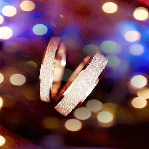 STUNNING! 6 mm Frosted Rose Gold Genuine Titanium Ring Size 12 US