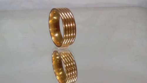 100% Pure Titanium Men's Ring Size 10 US (Gold)