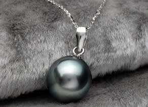 Genuine Fresh Water Pearl (Black) & Solid 925 Sterling Silver Snake Chain Necklace