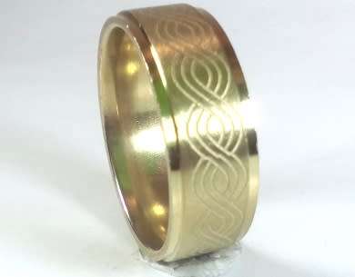 100% Pure Titanium Men's Ring Size 9 US (Gold)