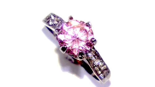 AMAZING! 1,25 Carat Simulated White And Pink Diamond Ring Size 10 US