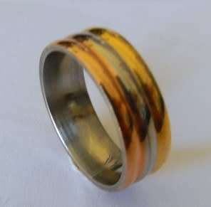 AWESOME! ! 100% Titanium Ring 8 mm Silver, Rose Gold & Gold Size 10 US / T / 20
