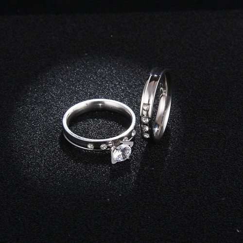Titanium Round Brilliant Cut Ring Set With Simulated Diamonds *R 1 399* Size 7; 8; 9; 10 US