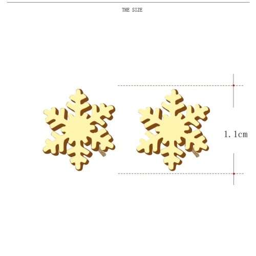 GORGEOUS!  100% Titanium Snow Flake Stud Earrings **R 270** (GOLD)
