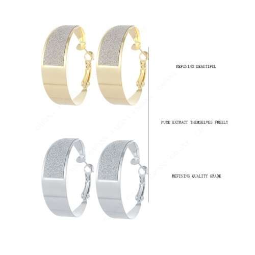 GLAMOROUS! Frosted Hoop Earrings (SILVER) **R 399**