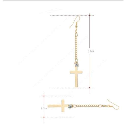 CHARMING! Cross Drop Earrings With Simulated Diamonds **R 299** (SILVER)