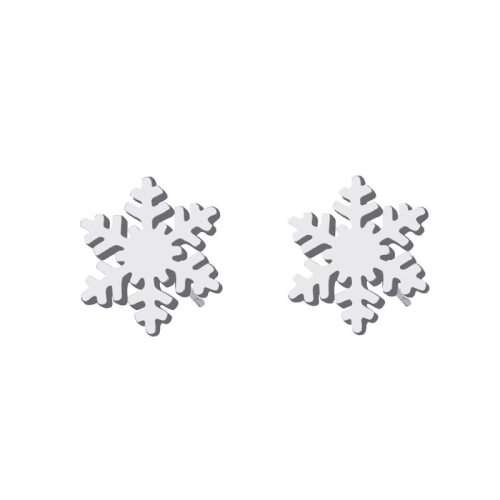 GORGEOUS!  100% Titanium Snow Flake Stud Earrings **R 270** (SILVER)