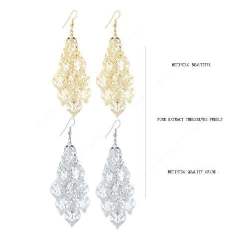 SUPERB! Hollow Metal Leaf Drop Earrings **R 399** (GOLD)