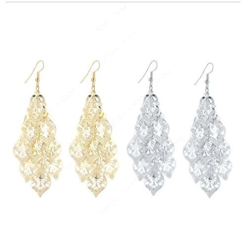SUPERB! Hollow Metal Leaf Drop Earrings **R 399** (GOLD)