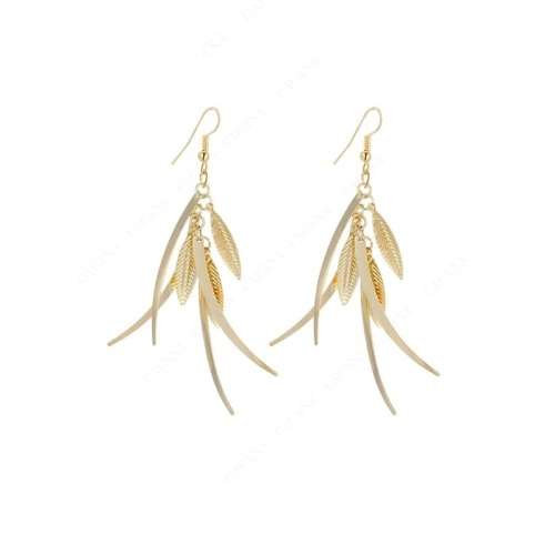 BEAUTIFUL! Multi Strand Indian Leaf Drop Earrings **R 299** (GOLD)