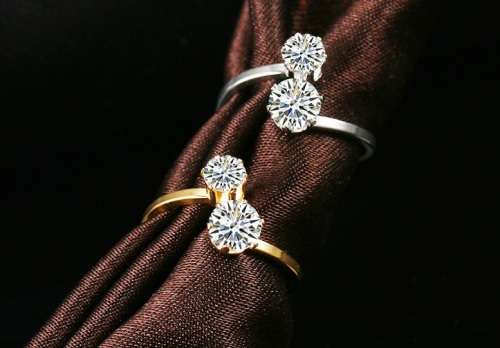 Titanium Princess Cut Ring With Simulated Diamonds *R 999* (SILVER) Size 6 US