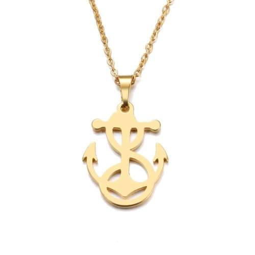 Titanium Ship Anchor Necklace **R 599** (GOLD)