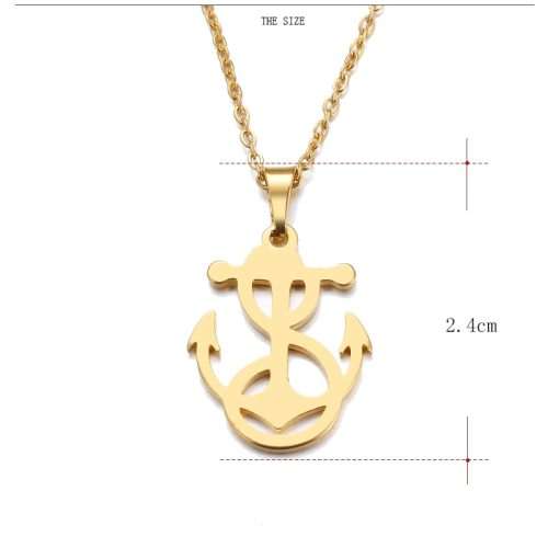 Titanium Ship Anchor Necklace **R 599** (GOLD)