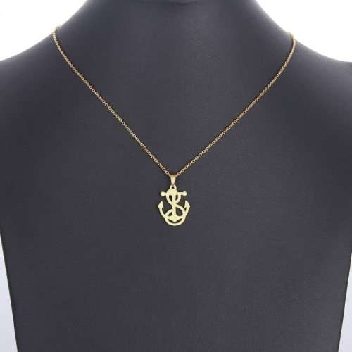 Titanium Ship Anchor Necklace **R 599** (GOLD)