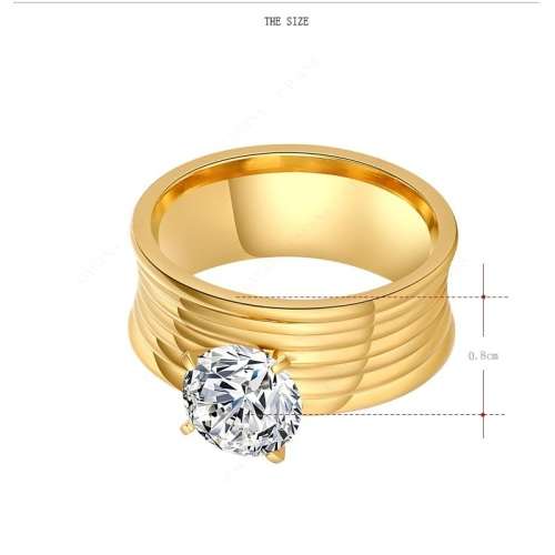 SPARKLING! 100% Titanium Princess Cut Ring With Simulated Diamond Size 8; 9; 10 US