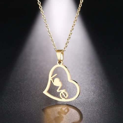 100% Genuine Titanium Love Heart Necklace **R 799** (GOLD)