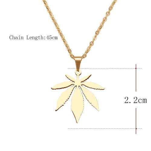 Retail Price: R 899 Titanium "Canabis Leaf" Necklace 45 cm  (SILVER ONLY)