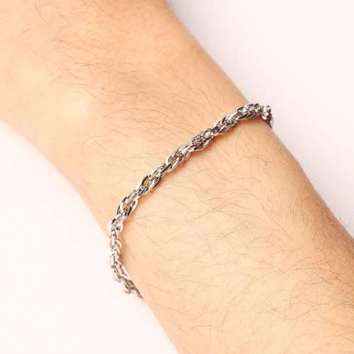 Titanium Wheat Bracelet 22 cm (SILVER) *R 599*