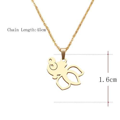 Cute Bubbly Eye Titanium Fish Necklace 45 cm (SILVER) *R 499*