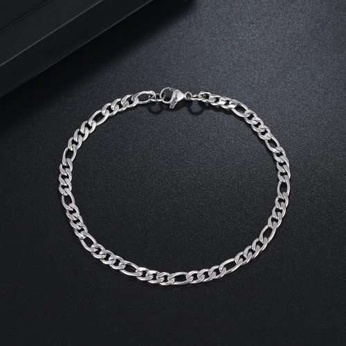 RETAIL PRICE:R 999 (NEVER FADE) Titanium Figaro Bracelet 22 cm  (SILVER ONLY)