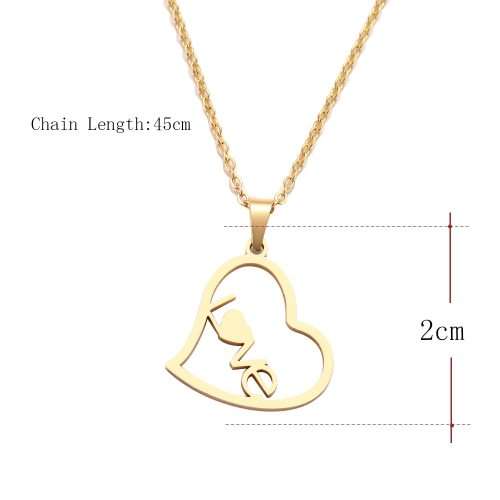 Titanium "Love Heart" Necklace GOLD 45 cm *R 599*