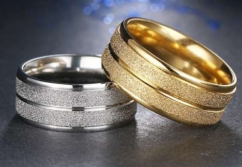 Frosted Titanium Ring 8 mm **R 999** Size 11 US (SILVER)