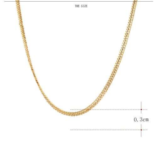 RETAIL PRICE: R 1 199 (NEVER FADE) Titanium Curb Chain Necklace 60 cm (GOLD ONLY)