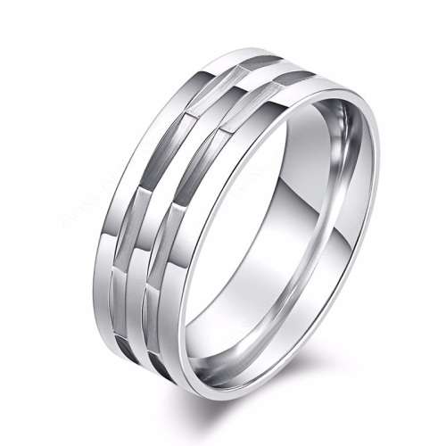 Titanium Ring 8 mm **R 999** Size 11 US (SILVER)