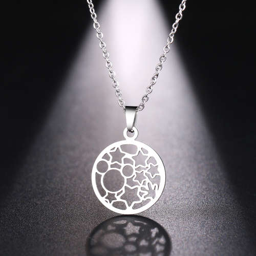 Titanium Round "Moon & Stars" Necklace 45 cm *R 599*